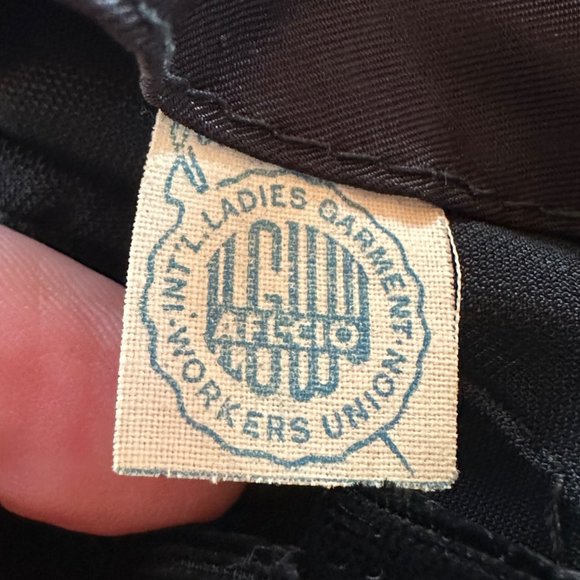 Vintage 60s Velvet Suit Dress Small Party ILGWU USA Black Jacket Audrey Hepburn - Picture 15 of 15